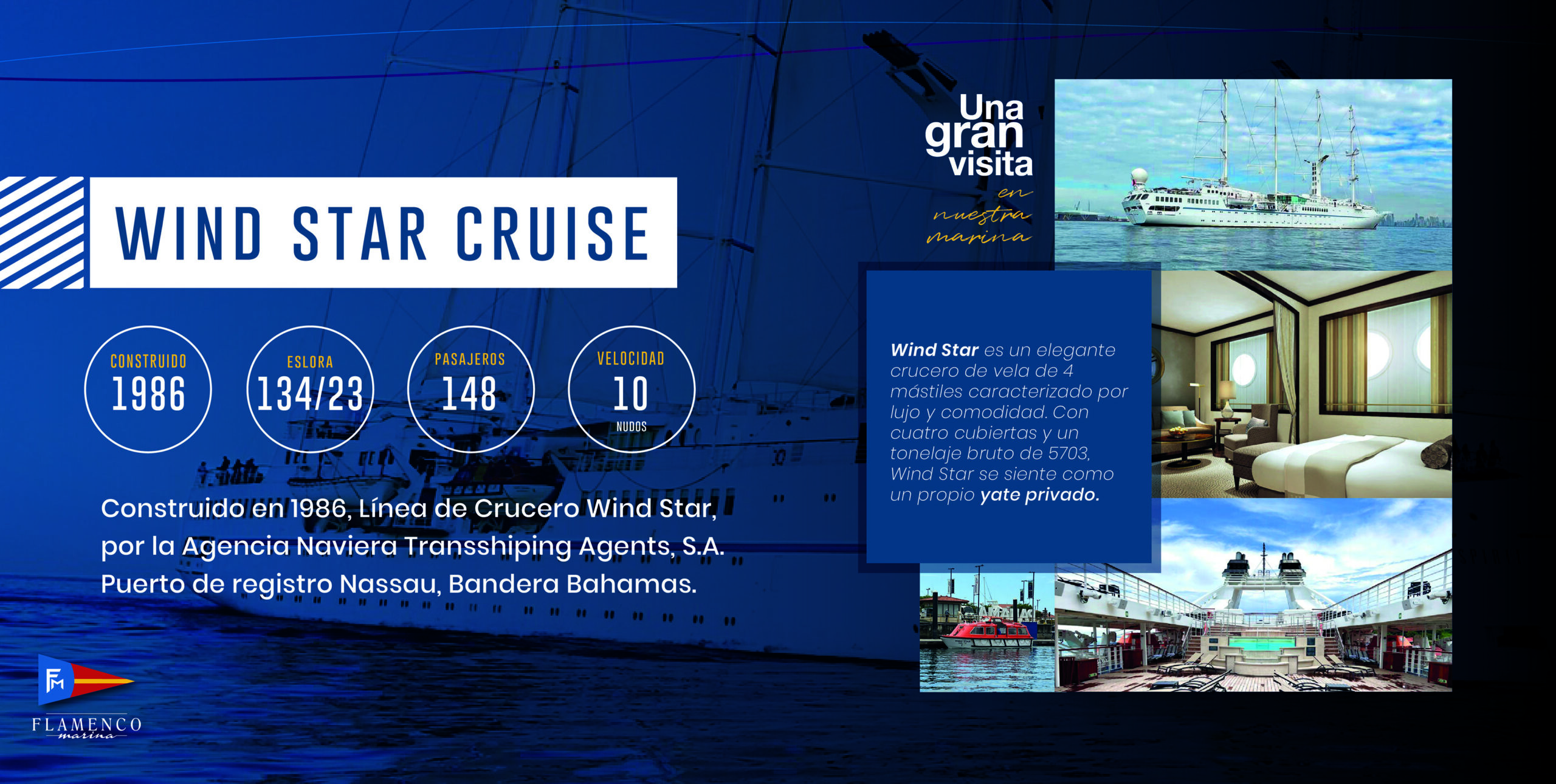 FLAMENCO MARINA LE DA LA BIENVENIDA A WIND STAR